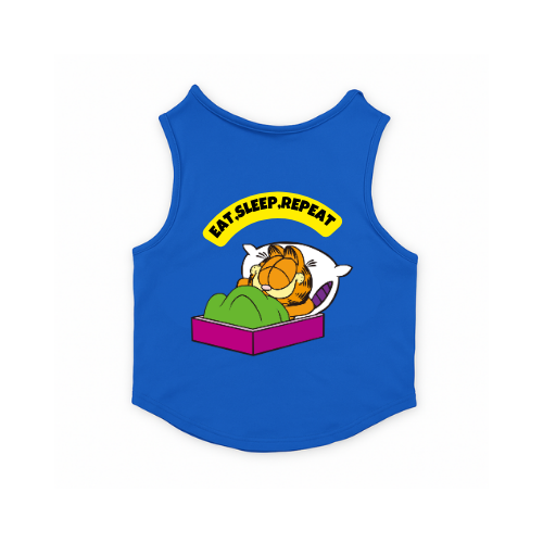 Furrobe Printed Cat T-shirt (EAT,SLEEP,REPEAT)